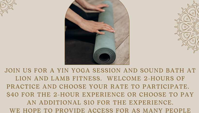 Yin, Restore & Sound Workshop Yin, Restore & Sound Workshop